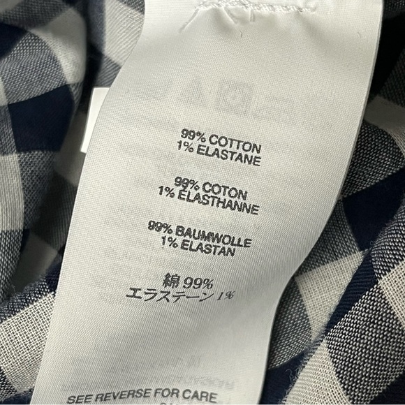 J.Crew Classic-Fit Boy Shirt in Crinkle Gingham Black White Check 00 Preppy - Picture 9 of 11